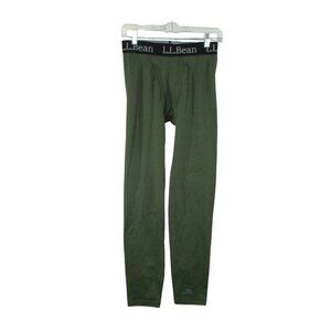 LL Bean Heavyweight Base Layer Pant Size S Green Thermal Gorpcore Technical